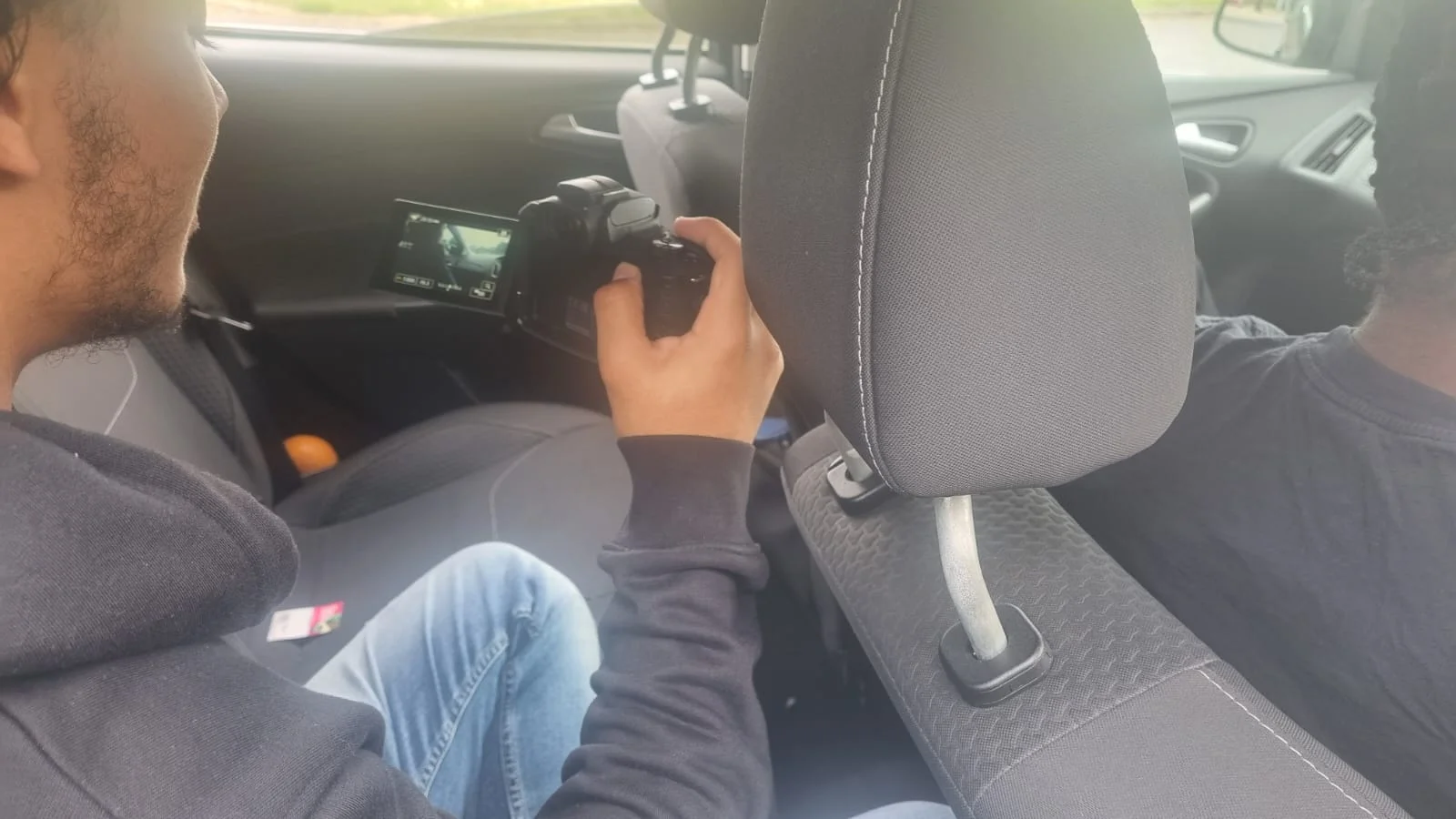 A man looking at a camera A man looking at a camera